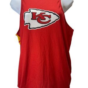 NFL Team Apparel Red and Orange Sleeveless Tank Top Size M